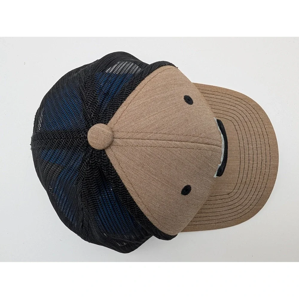 Hooey Brown Black Mesh Snapback Trucker Hat Embroidered Logo Mens Hat